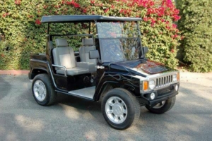 Black Hummer Golf Cart With Roof affordable golf cart rental, golf cart rent miami