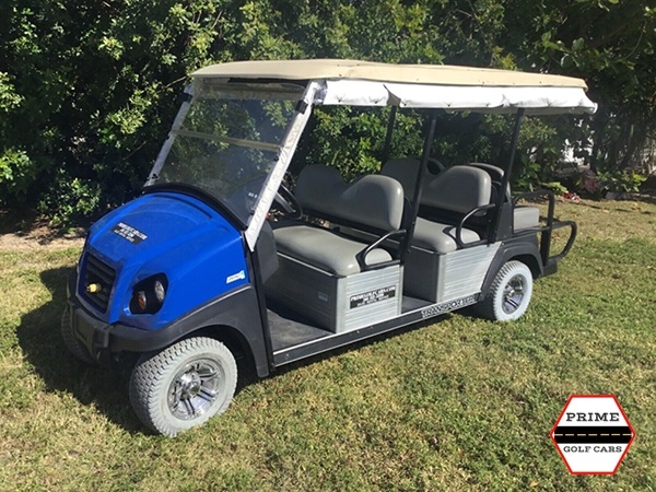 Blue Club Car 6 Passenger Golf Cart affordable golf cart rental, golf cart rent miami