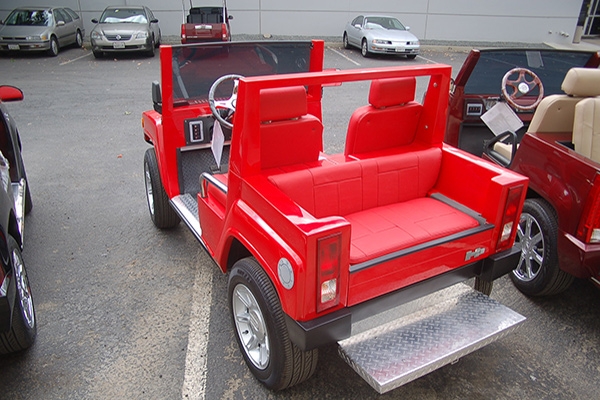 Red Hummer Golf Cart affordable golf cart rental, golf cart rent miami
