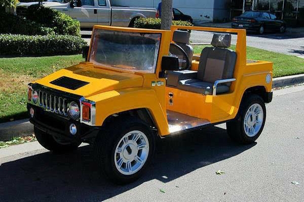 Yellow Hummer LSV Golf Cart affordable golf cart rental, golf cart rent miami